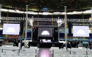 Indoor stadium music concert stage truss project 