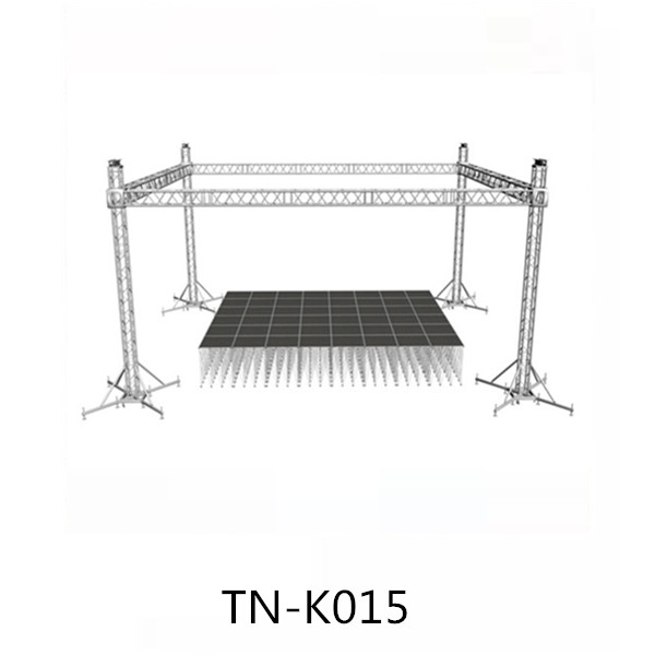Aluminum stage trussing structure