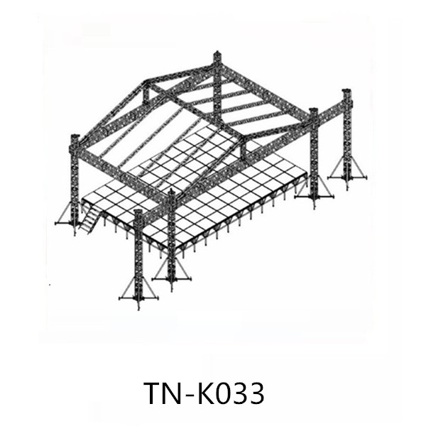 Event stage truss roof design
