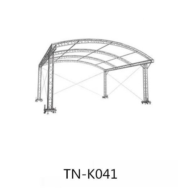 Curved roof tent truss design