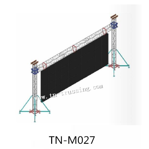 Goal post structure for LED screen