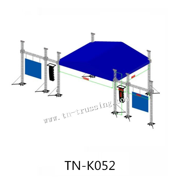 Tent truss system with wing design
