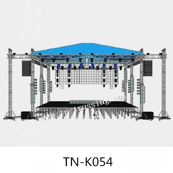 Outdoor concert stage trussing design